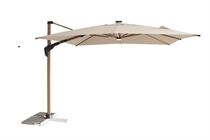 Roma parasol 3x4m sandfarvet med lys 